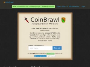 Скриншот главной страницы сайта coinbrawl.com